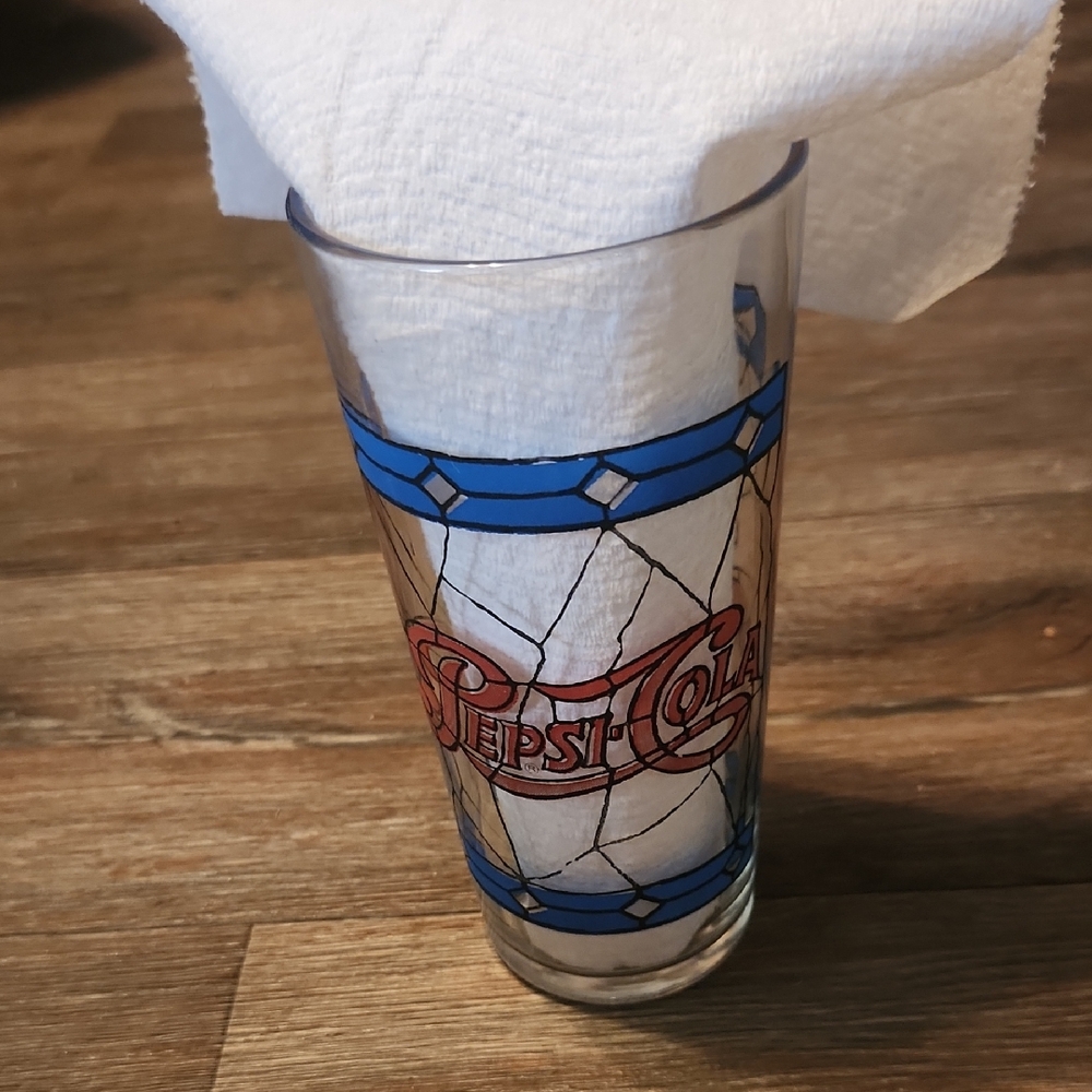 FLAWED Vintage Pepsi-Cola Drinking Glass